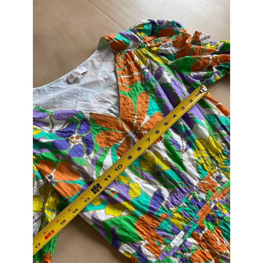 $395 Ramy Brook Retro Floral Garden Susan Mini Dress‎ - Size Small - Picture 10 of 11